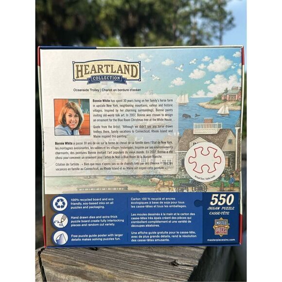 Heartland Collection Ocean Trolley 550 Jigsaw Puzzle 24x18 Inches - Picture 2 of 7